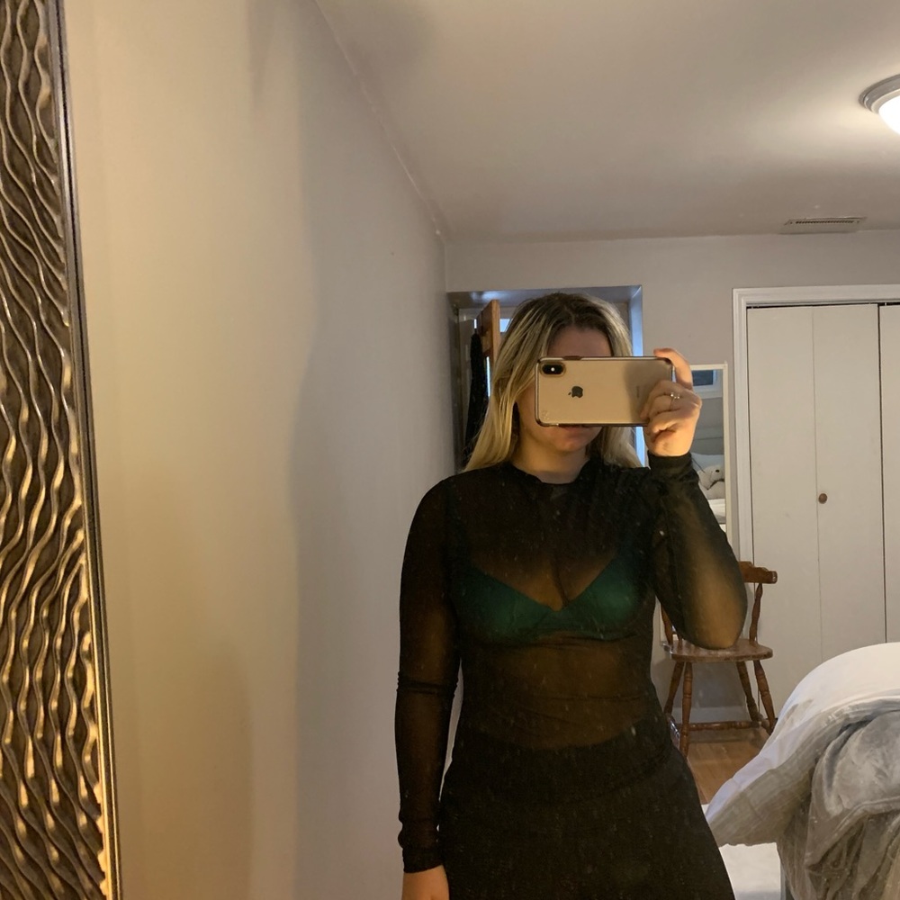 HM Black Mesh Top